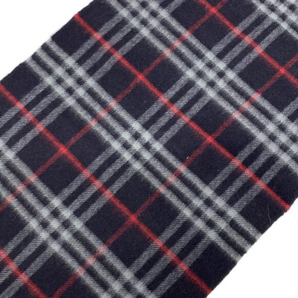 Auth Burberry LONDON - Navy Red Multi Cashmere Scarf - Picture 3 of 5